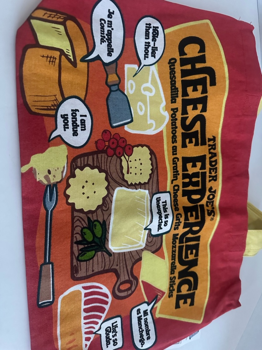 Trader Joe's Cheese Experience Tote Bag - Red
